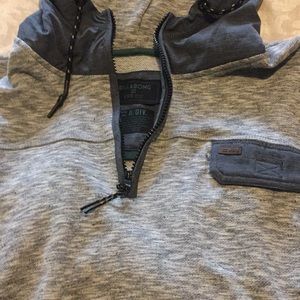 Men’s hoodie sweatshirt gray with dark gray trim